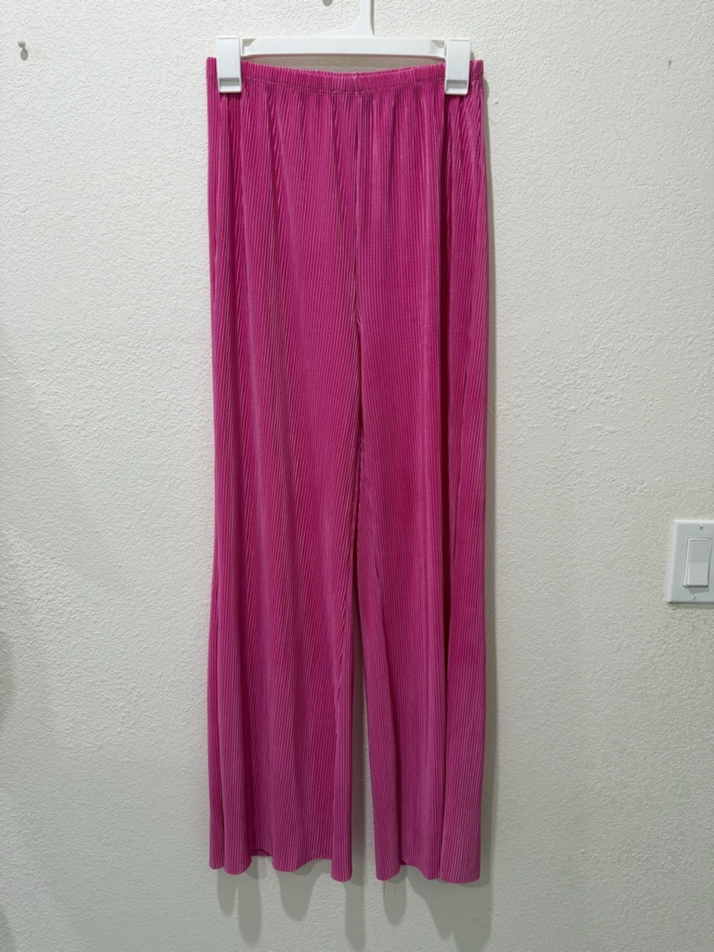 Sincerely Jules Pleated Wide-Leg Pants in Bright Fuchsia